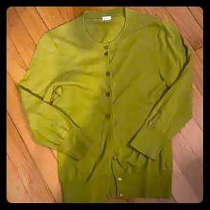 J.Crew cardigan in olive green size small